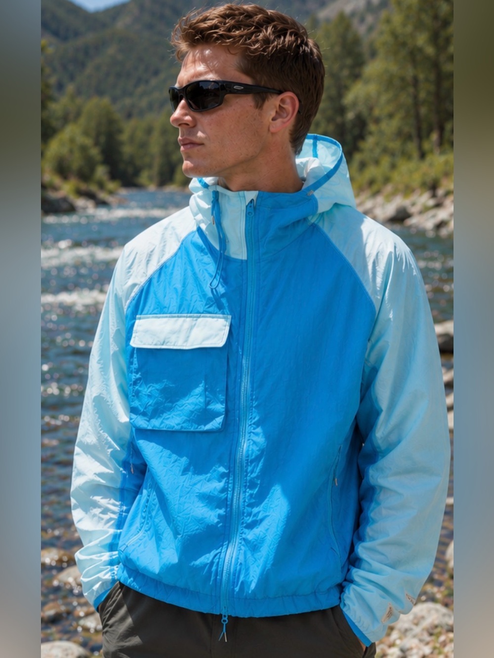 🆕 💥SALE💥 RC Outdoor Supply Packable Nylon Ripstop Jacket Turquoise